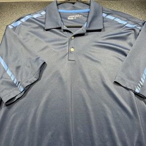 Nike Golf Mens Large Dri-Fit  Polo Shirt Navy Blue Adult